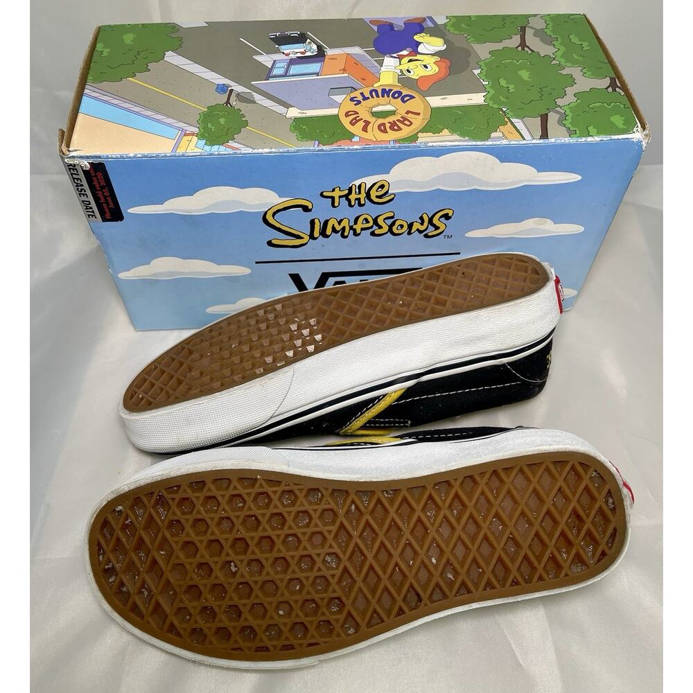 USED - Vans Classic Slip-On The Simpsons Homer/ Bart 3.5 Men/ 5 Women’s W/Box - Picture 6 of 8